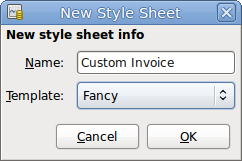 The New Style Sheet Window
